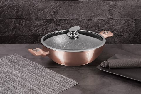 BERLINGER HAUS WOK GRANITOWY 30cm BERLINGER HAUS BH-7100 ROSE GOLD BERLINGER HAUS WOK GRANITOWY 30cm BERLINGER HAUS BH-7100 ROSE GOLD