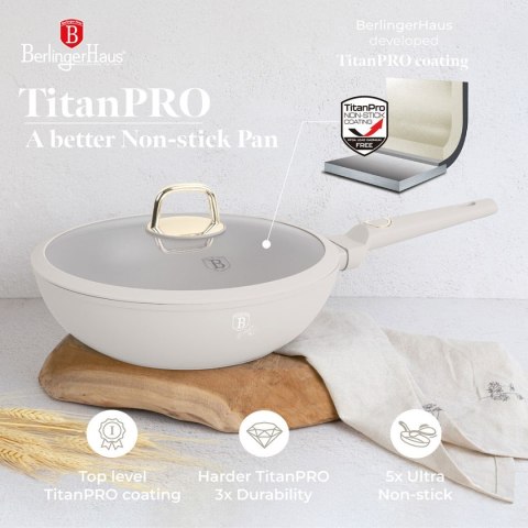 BERLINGER HAUS WOK TYTANOWY Z POKRYWĄ 28cm BERLINGER HAUS BH-8064 SAHARA BERLINGER HAUS WOK TYTANOWY Z POKRYWĄ 28cm BERLINGER HAUS BH-8064 SAHARA