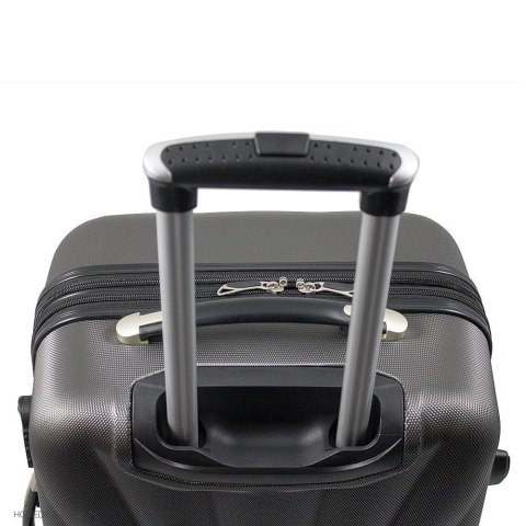 E-hurtownia Walizka podróżna ABS WAVE rozmiar XL Ciemny szary E-hurtownia Walizka podróżna ABS WAVE rozmiar XL Ciemny szary