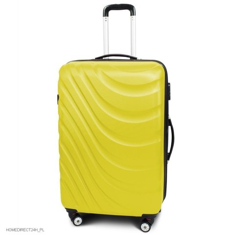E-hurtownia Walizka podróżna ABS WAVE rozmiar XL Żółty E-hurtownia Walizka podróżna ABS WAVE rozmiar XL Żółty