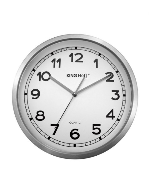KINGHOFF ZEGAR ŚCIENNY STALOWY 30cm MECHANIZM PŁYNĄCY KH-5025 KINGHOFF ZEGAR ŚCIENNY STALOWY 30cm MECHANIZM PŁYNĄCY KH-5025