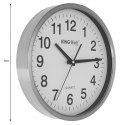 KINGHOFF ZEGAR ŚCIENNY STALOWY 30cm MECHANIZM PŁYNĄCY KH-5025