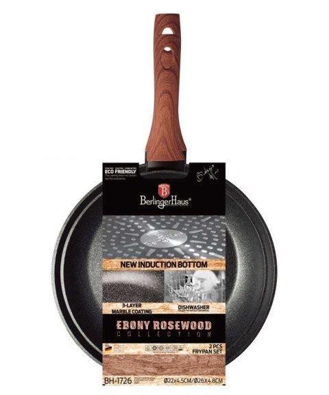 BERLINGER HAUS ZESTAW 2 PATELNI GRANITOWYCH BERLINGER HAUS EBONY ROSEWOOD BH-1726 BERLINGER HAUS ZESTAW 2 PATELNI GRANITOWYCH BERLINGER HAUS EBONY ROSEWOOD BH-1726