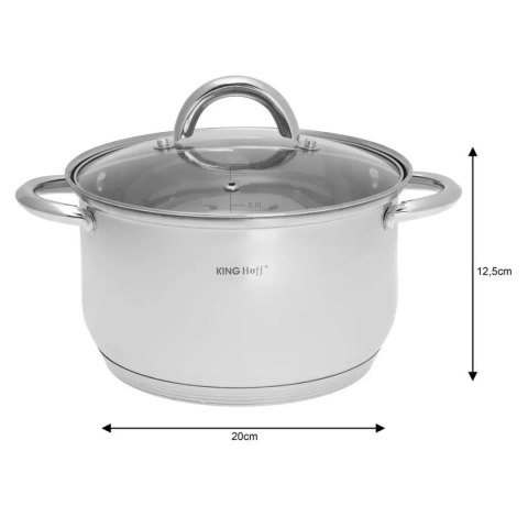 KINGHOFF ZESTAW 3 GARNKÓW KINGHOFF Z POKRYWAMI KH-4446 KINGHOFF ZESTAW 3 GARNKÓW KINGHOFF Z POKRYWAMI KH-4446