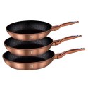 BERLINGER HAUS ZESTAW 3 PATELNI GRANITOWYCH 20/24/28CM BERLINGER HAUS METALLIC LINE ROSE GOLD BH-1278
