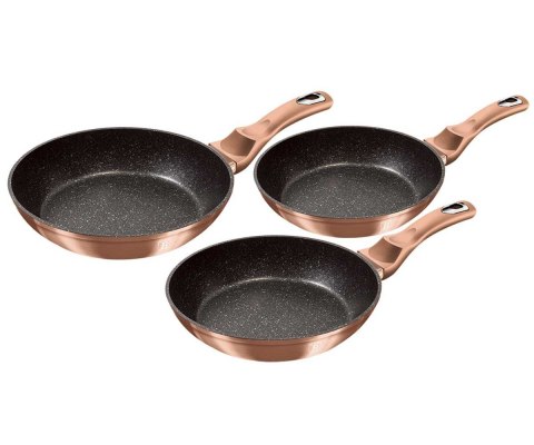 BERLINGER HAUS ZESTAW 3 PATELNI GRANITOWYCH 20/24/28CM BERLINGER HAUS METALLIC LINE ROSE GOLD BH-1278 BERLINGER HAUS ZESTAW 3 PATELNI GRANITOWYCH 20/24/28CM BERLINGER HAUS METALLIC LINE ROSE GOLD BH-1278