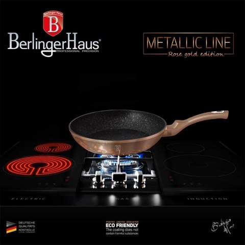 BERLINGER HAUS ZESTAW 3 PATELNI GRANITOWYCH 20/24/28CM BERLINGER HAUS METALLIC LINE ROSE GOLD BH-1278 BERLINGER HAUS ZESTAW 3 PATELNI GRANITOWYCH 20/24/28CM BERLINGER HAUS METALLIC LINE ROSE GOLD BH-1278
