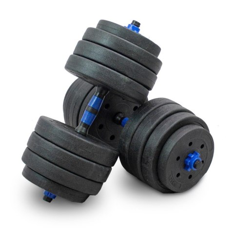 LACESTONE Zestaw hantli ciężarków 2w1 40kg ze sztangą LACESTONE Zestaw hantli ciężarków 2w1 40kg ze sztangą