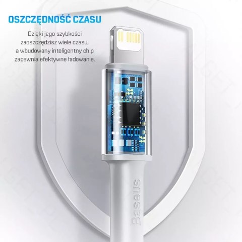 Baseus BASEUS Kabel USB-C do Lightning PD 20W 1m Niebieski Baseus BASEUS Kabel USB-C do Lightning PD 20W 1m Niebieski