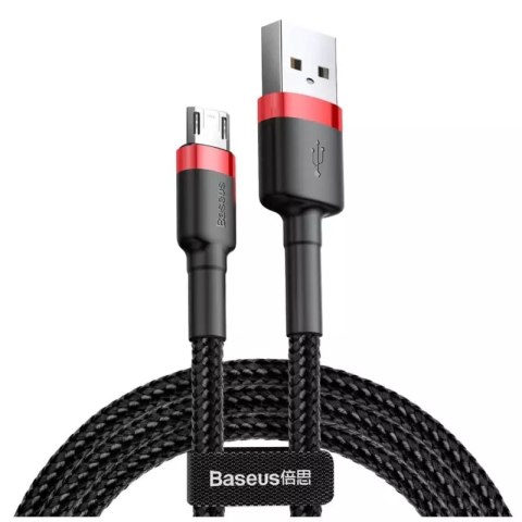 Baseus Kabel nylonowy Baseus Cafule Micro-USB 2.4A 100cm Czarny/czerwony Baseus Kabel nylonowy Baseus Cafule Micro-USB 2.4A 100cm Czarny/czerwony