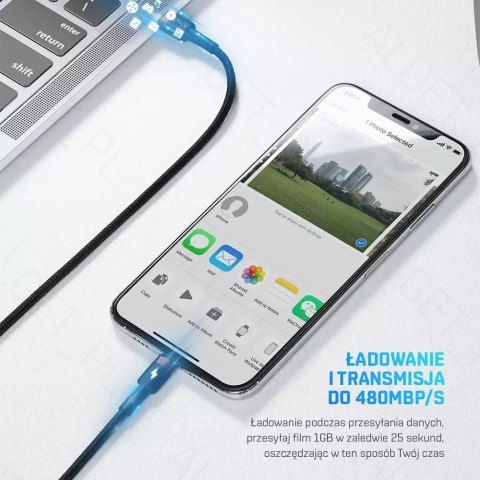 Baseus Kabel nylonowy Baseus Cafule USB-C Lightning PD 1m Czarny/czerwony Baseus Kabel nylonowy Baseus Cafule USB-C Lightning PD 1m Czarny/czerwony