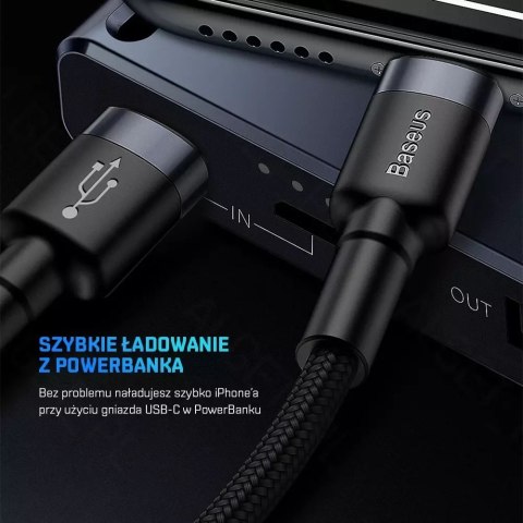 Baseus Kabel nylonowy Baseus Cafule USB-C Lightning PD 1m Czarny/czerwony Baseus Kabel nylonowy Baseus Cafule USB-C Lightning PD 1m Czarny/czerwony