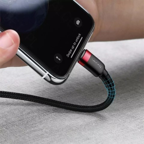 Baseus Kabel nylonowy Baseus Cafule USB-C Lightning PD 1m Czarny/szary Baseus Kabel nylonowy Baseus Cafule USB-C Lightning PD 1m Czarny/szary