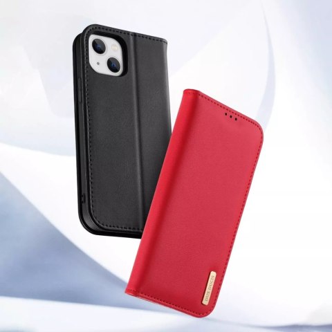 Dux Ducis Dux Ducis Hivo skórzane etui z klapką pokrowiec ze skóry naturalnej portfel na karty i dokumenty iPhone 14 brązowy Dux Ducis Dux Ducis Hivo skórzane etui z klapką pokrowiec ze skóry naturalnej portfel na karty i dokumenty iPhone 14 brązowy