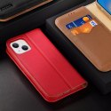Dux Ducis Dux Ducis Hivo skórzane etui z klapką pokrowiec ze skóry naturalnej portfel na karty i dokumenty iPhone 14 czarny