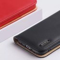 Dux Ducis Dux Ducis Hivo skórzane etui z klapką pokrowiec ze skóry naturalnej portfel na karty i dokumenty iPhone 14 czarny