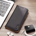 Dux Ducis Dux Ducis Hivo skórzane etui z klapką pokrowiec ze skóry naturalnej portfel na karty i dokumenty iPhone 14 czarny