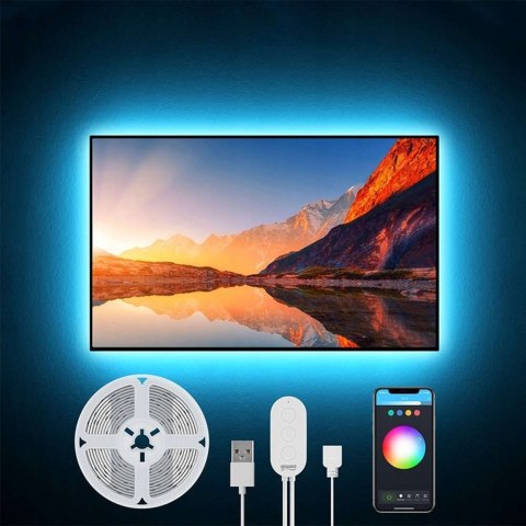 GOSUND Taśma LED GOSUND Inteligentna taśma RGB SL1 280cm Wielokolorowe oświetlenie do domu garażu auta GOSUND Taśma LED GOSUND Inteligentna taśma RGB SL1 280cm Wielokolorowe oświetlenie do domu garażu auta