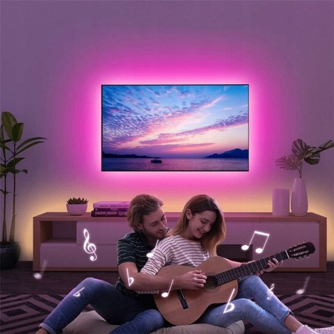 GOSUND Taśma LED GOSUND Inteligentna taśma RGB SL1 280cm Wielokolorowe oświetlenie do domu garażu auta GOSUND Taśma LED GOSUND Inteligentna taśma RGB SL1 280cm Wielokolorowe oświetlenie do domu garażu auta
