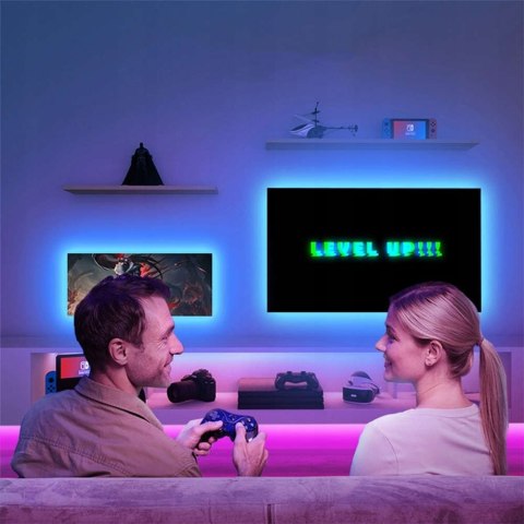 GOSUND Taśma LED GOSUND Inteligentna taśma RGB SL1 280cm Wielokolorowe oświetlenie do domu garażu auta GOSUND Taśma LED GOSUND Inteligentna taśma RGB SL1 280cm Wielokolorowe oświetlenie do domu garażu auta