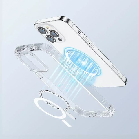 Joyroom Joyroom Magnetic Defender magnetyczne etui do iPhone 14 Pro Max pancerny pokrowiec z haczykami podstawką przezroczysty (kompatyb Joyroom Joyroom Magnetic Defender magnetyczne etui do iPhone 14 Pro Max pancerny pokrowiec z haczykami podstawką przezroczysty (kompatyb