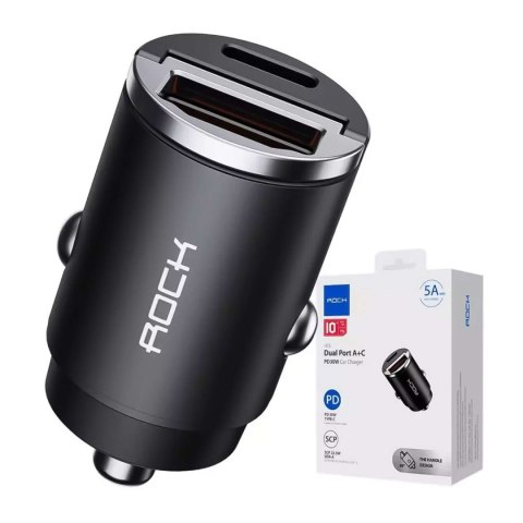 Rock ROCK H15 Ładowarka samochodowa USB-A USB-C PD 30W Rock ROCK H15 Ładowarka samochodowa USB-A USB-C PD 30W