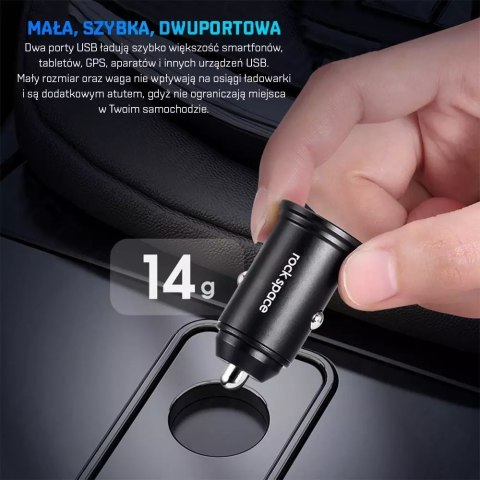 Rock Space ROCK SPACE C304 Ładowarka samochodowa 2x USB 24W Rock Space ROCK SPACE C304 Ładowarka samochodowa 2x USB 24W