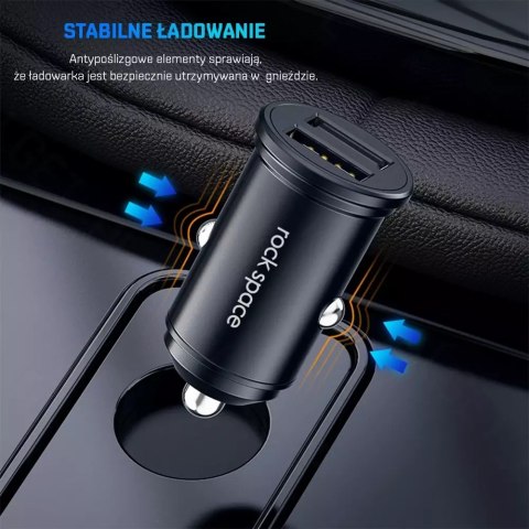 Rock Space ROCK SPACE C304 Ładowarka samochodowa 2x USB 24W Rock Space ROCK SPACE C304 Ładowarka samochodowa 2x USB 24W