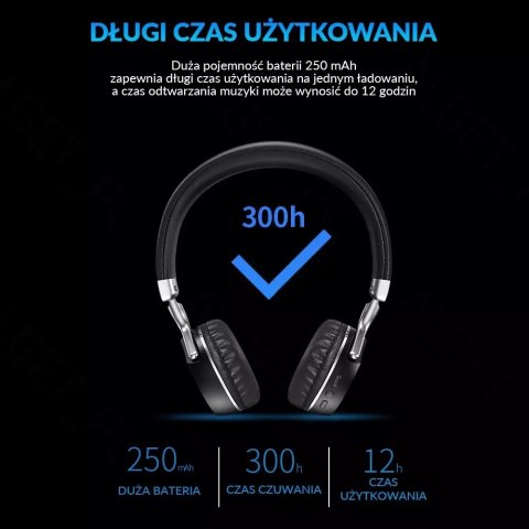 Rock Space ROCK SPACE S9 Bezprzewodowe słuchawki nauszne HiFi Czerwony Rock Space ROCK SPACE S9 Bezprzewodowe słuchawki nauszne HiFi Czerwony
