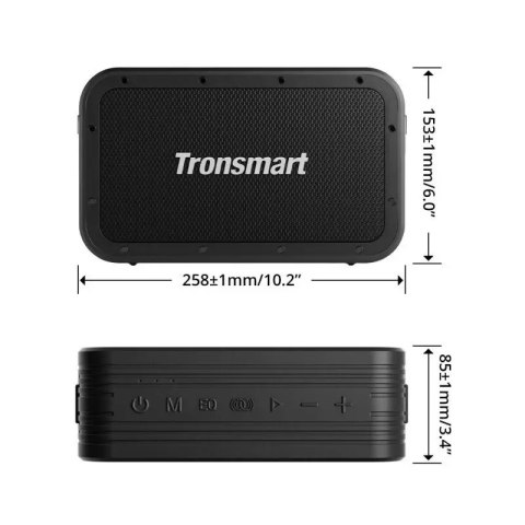 Tronsmart Tronsmart Force Max bezprzewodowy głośnik Bluetooth 80W czarny Tronsmart Tronsmart Force Max bezprzewodowy głośnik Bluetooth 80W czarny