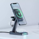 Acefast Acefast bezprzewodowa ładowarka Qi 15W do iPhone (z MagSafe), Apple Watch i Apple AirPods stojak podstawka uchwyt magnetyczny cz
