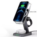 Acefast Acefast bezprzewodowa ładowarka Qi 15W do iPhone (z MagSafe), Apple Watch i Apple AirPods stojak podstawka uchwyt magnetyczny cz