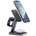 Acefast Acefast bezprzewodowa ładowarka Qi 15W do iPhone (z MagSafe), Apple Watch i Apple AirPods stojak podstawka uchwyt magnetyczny cz