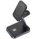 Acefast Acefast bezprzewodowa ładowarka Qi 15W do iPhone (z MagSafe), Apple Watch i Apple AirPods stojak podstawka uchwyt magnetyczny cz