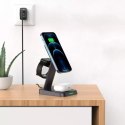 Acefast Acefast bezprzewodowa ładowarka Qi 15W do iPhone (z MagSafe), Apple Watch i Apple AirPods stojak podstawka uchwyt magnetyczny cz
