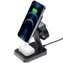 Acefast Acefast bezprzewodowa ładowarka Qi 15W do iPhone (z MagSafe), Apple Watch i Apple AirPods stojak podstawka uchwyt magnetyczny cz