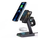 Acefast Acefast bezprzewodowa ładowarka Qi 15W do iPhone (z MagSafe), Apple Watch i Apple AirPods stojak podstawka uchwyt magnetyczny cz
