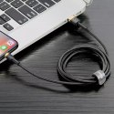 Baseus Baseus Cafule Cable wytrzymały nylonowy kabel przewód USB / Lightning QC3.0 2.4A 1M czarno-złoty (CALKLF-BV1)