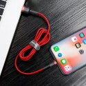 Baseus Baseus Cafule Cable wytrzymały nylonowy kabel przewód USB / Lightning QC3.0 2.4A 1M czerwony (CALKLF-B09)