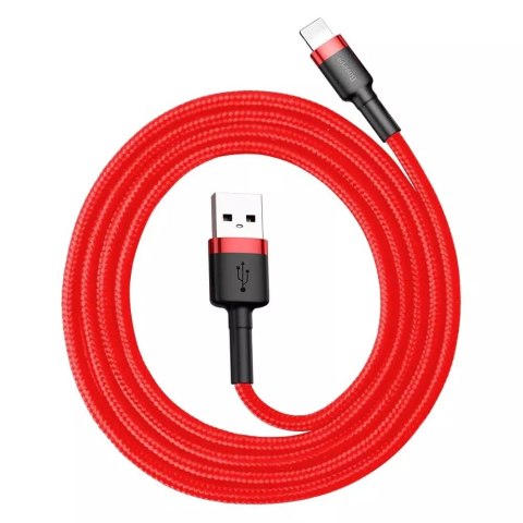 Baseus Baseus Cafule Cable wytrzymały nylonowy kabel przewód USB / Lightning QC3.0 2.4A 1M czerwony (CALKLF-B09) Baseus Baseus Cafule Cable wytrzymały nylonowy kabel przewód USB / Lightning QC3.0 2.4A 1M czerwony (CALKLF-B09)