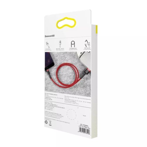 Baseus Baseus Cafule Cable wytrzymały nylonowy kabel przewód USB / Lightning QC3.0 2.4A 1M czerwony (CALKLF-B09) Baseus Baseus Cafule Cable wytrzymały nylonowy kabel przewód USB / Lightning QC3.0 2.4A 1M czerwony (CALKLF-B09)
