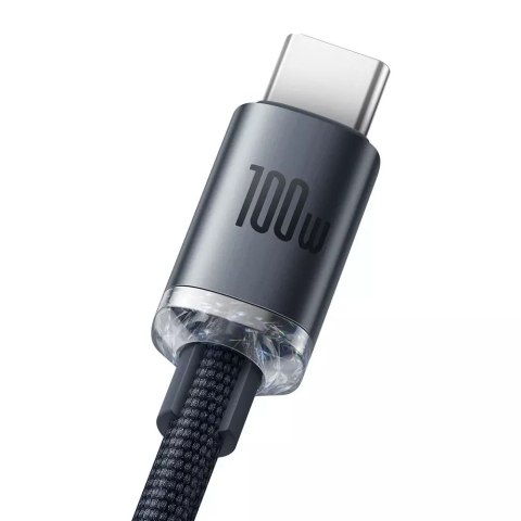 Baseus Baseus Crystal Shine Series kabel przewód USB do szybkiego ładowania i transferu danych USB Typ A - USB Typ C 100W 1,2m czarny ( Baseus Baseus Crystal Shine Series kabel przewód USB do szybkiego ładowania i transferu danych USB Typ A - USB Typ C 100W 1,2m czarny (