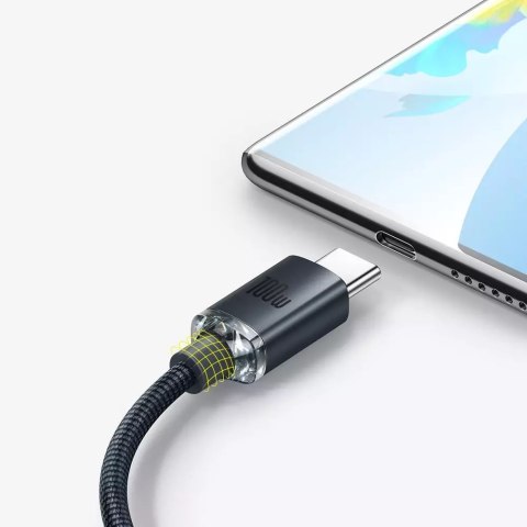 Baseus Baseus Crystal Shine Series kabel przewód USB do szybkiego ładowania i transferu danych USB Typ A - USB Typ C 100W 1,2m czarny ( Baseus Baseus Crystal Shine Series kabel przewód USB do szybkiego ładowania i transferu danych USB Typ A - USB Typ C 100W 1,2m czarny (