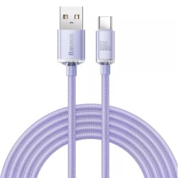 Baseus Baseus Crystal Shine Series kabel przewód USB do szybkiego ładowania i transferu danych USB Typ A - USB Typ C 100W 2m fioletowy 