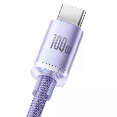 Baseus Baseus Crystal Shine Series kabel przewód USB do szybkiego ładowania i transferu danych USB Typ A - USB Typ C 100W 2m fioletowy Baseus Baseus Crystal Shine Series kabel przewód USB do szybkiego ładowania i transferu danych USB Typ A - USB Typ C 100W 2m fioletowy