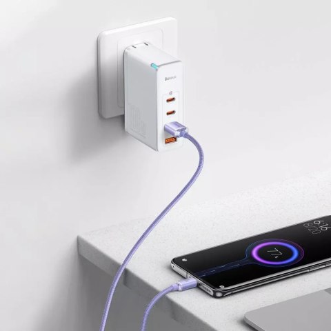 Baseus Baseus Crystal Shine Series kabel przewód USB do szybkiego ładowania i transferu danych USB Typ A - USB Typ C 100W 2m fioletowy Baseus Baseus Crystal Shine Series kabel przewód USB do szybkiego ładowania i transferu danych USB Typ A - USB Typ C 100W 2m fioletowy