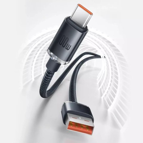Baseus Baseus Crystal Shine Series kabel przewód USB do szybkiego ładowania i transferu danych USB Typ A - USB Typ C 100W 2m fioletowy Baseus Baseus Crystal Shine Series kabel przewód USB do szybkiego ładowania i transferu danych USB Typ A - USB Typ C 100W 2m fioletowy