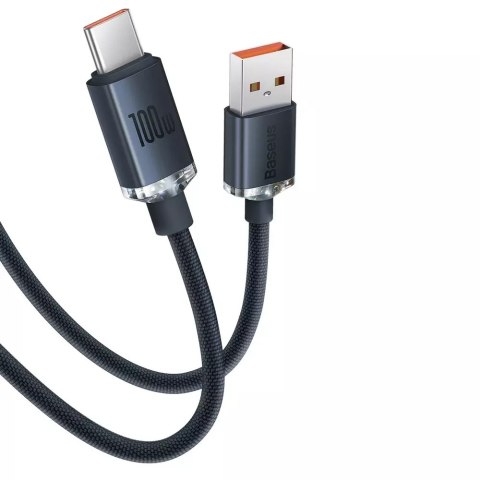 Baseus Baseus Crystal Shine Series kabel przewód USB do szybkiego ładowania i transferu danych USB Typ A - USB Typ C 100W 2m fioletowy Baseus Baseus Crystal Shine Series kabel przewód USB do szybkiego ładowania i transferu danych USB Typ A - USB Typ C 100W 2m fioletowy