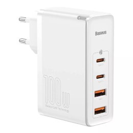 Baseus Baseus GaN2 Pro szybka ładowarka sieciowa 100W USB / USB Typ C Quick Charge 4+ Power Delivery biały (CCGAN2P-L02)