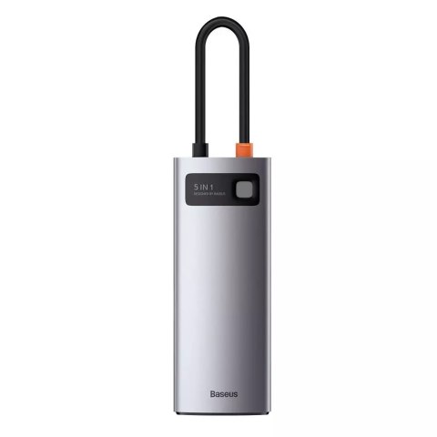 Baseus Baseus Metal Gleam Series multifunkcjonalny HUB USB 5w1 USB Typ C PD 100W HDMI szary (WKWG020013) Baseus Baseus Metal Gleam Series multifunkcjonalny HUB USB 5w1 USB Typ C PD 100W HDMI szary (WKWG020013)